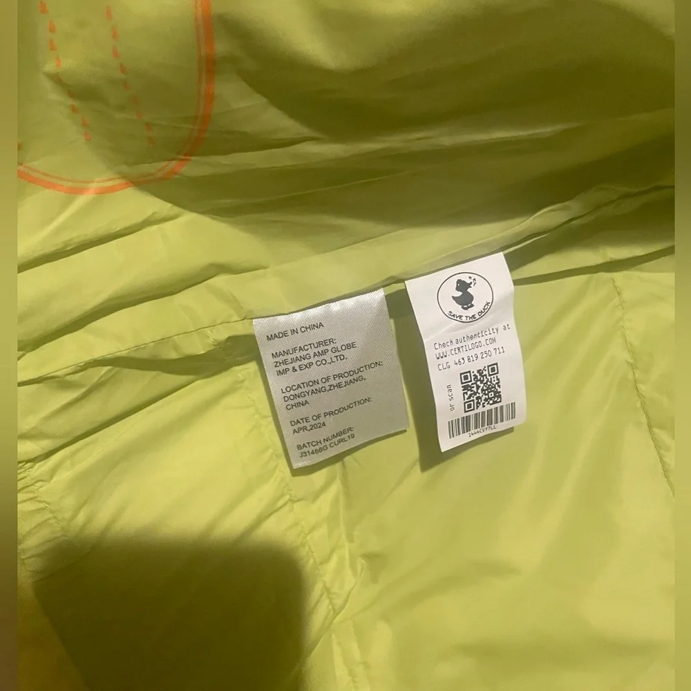New! Save The Duck Kids Thisbe Quilted Neon Sherpa Fleece Jacket 🐥🐥 8 Youth NWT!